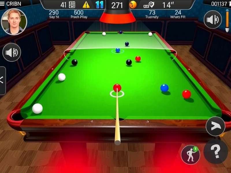 Delhi Pool Sensation gameplay screenshot showing realistic billiards physics
